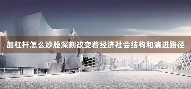 加杠杆怎么炒股深刻改变着经济社会结构和演进路径